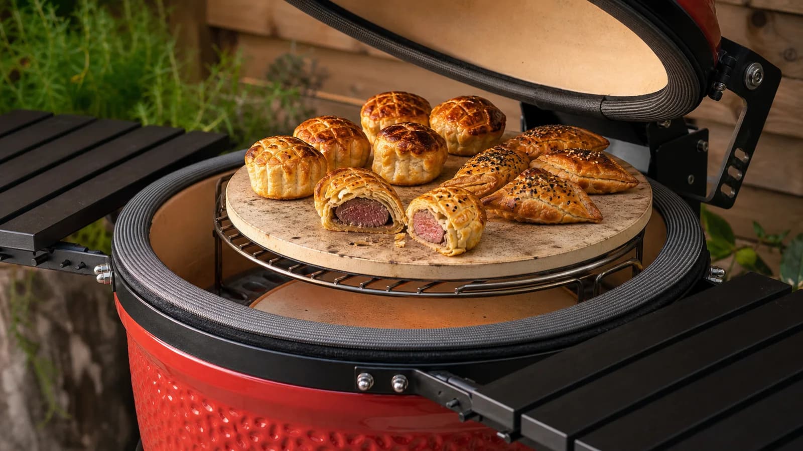 Baking puff pastry on the BBQ